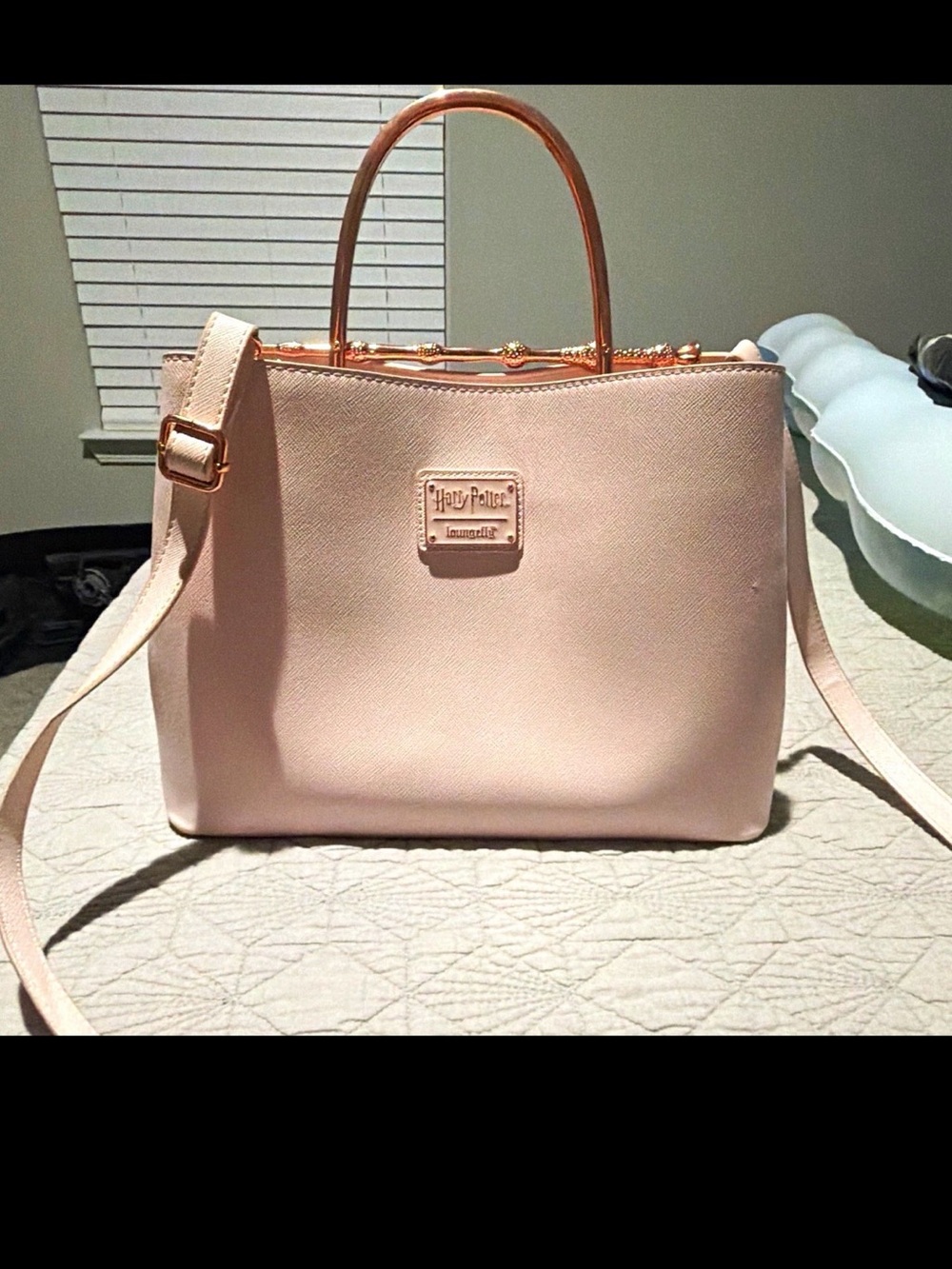 Loungefly Harry Potter Blush Pink Satchel with Gold-Tone Accents